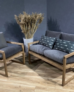 Комплект террасной мебели: кресло и диван